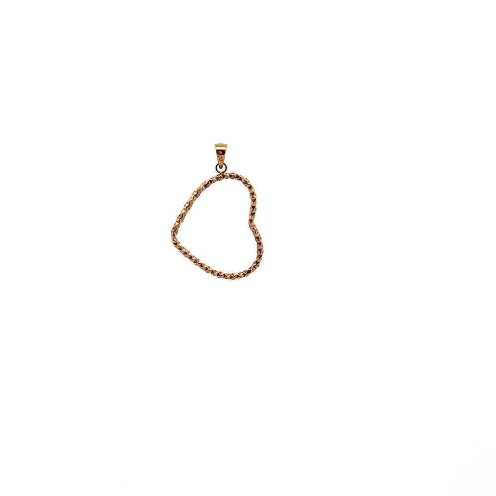 18K Gold Pendant Heart 0.77 grams